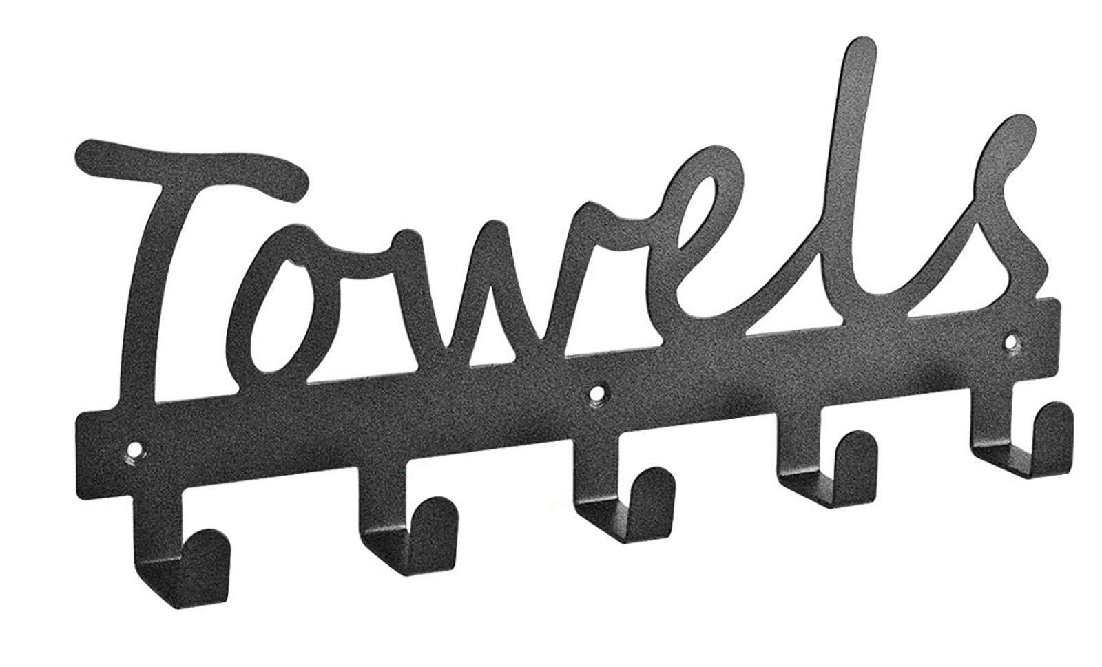 eywlwaar Metal Towel Racks and Holders - Sandblasted Wall Mount, Rustproof and Waterproof for Kitchen and Bathroom Storage, Robes and Clothing (