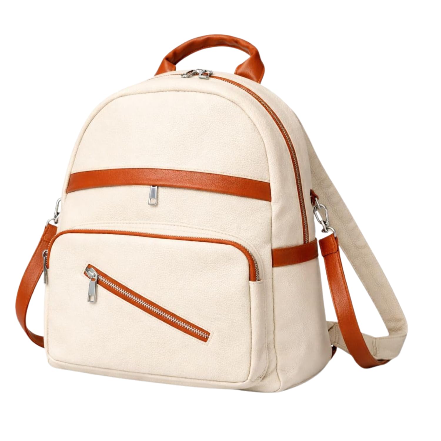 jaisom Stylish Women's Fashion Backpack Purses Multipurpose Design Handbags and Shoulder Bag (Cut - Chain - Cream_BZ)-picture-25