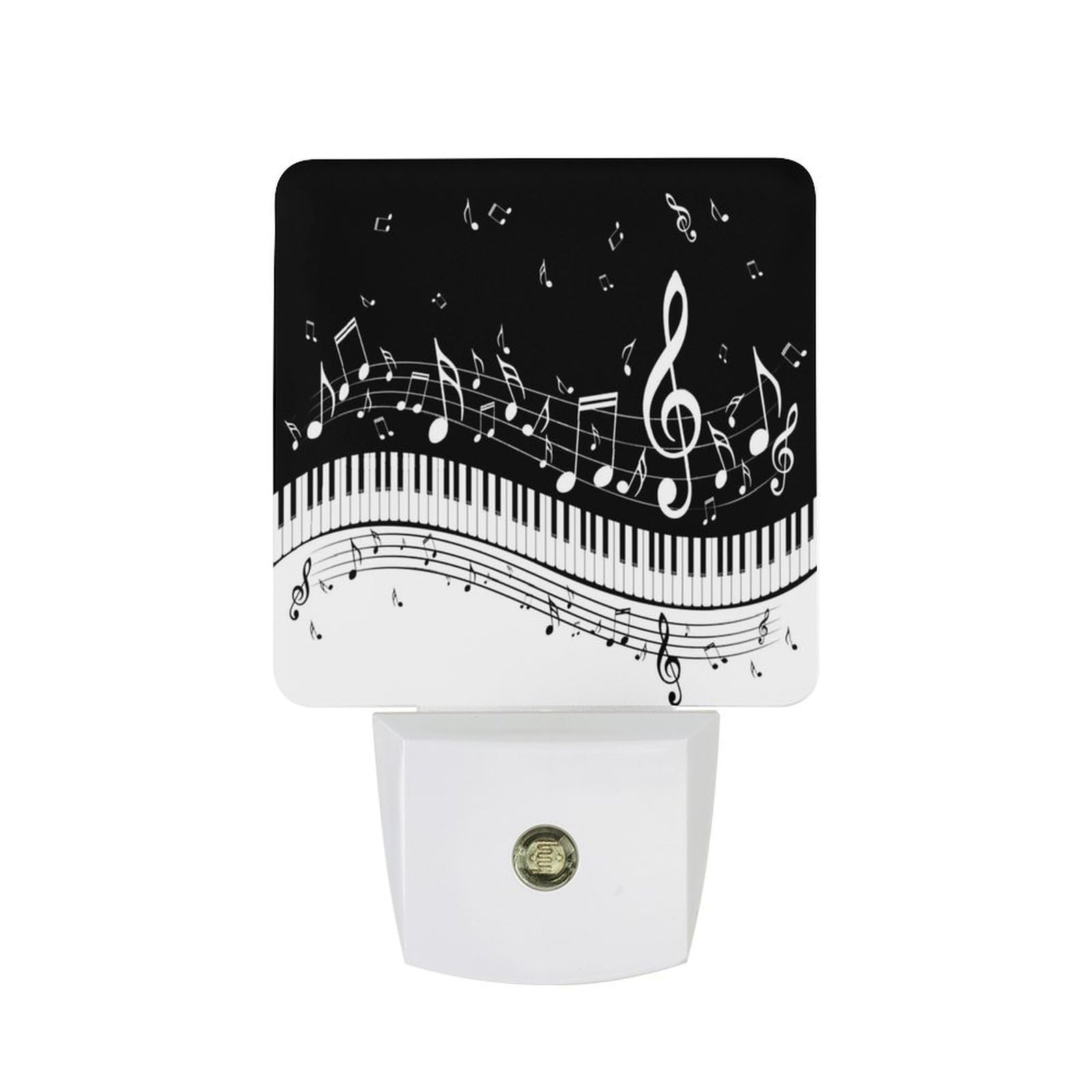 Nqrxadcrt Style Abstract Piano Music Note Night Light Plug In Wall Lights Bedside Lamp Bedrooms Home Hallways Decoration