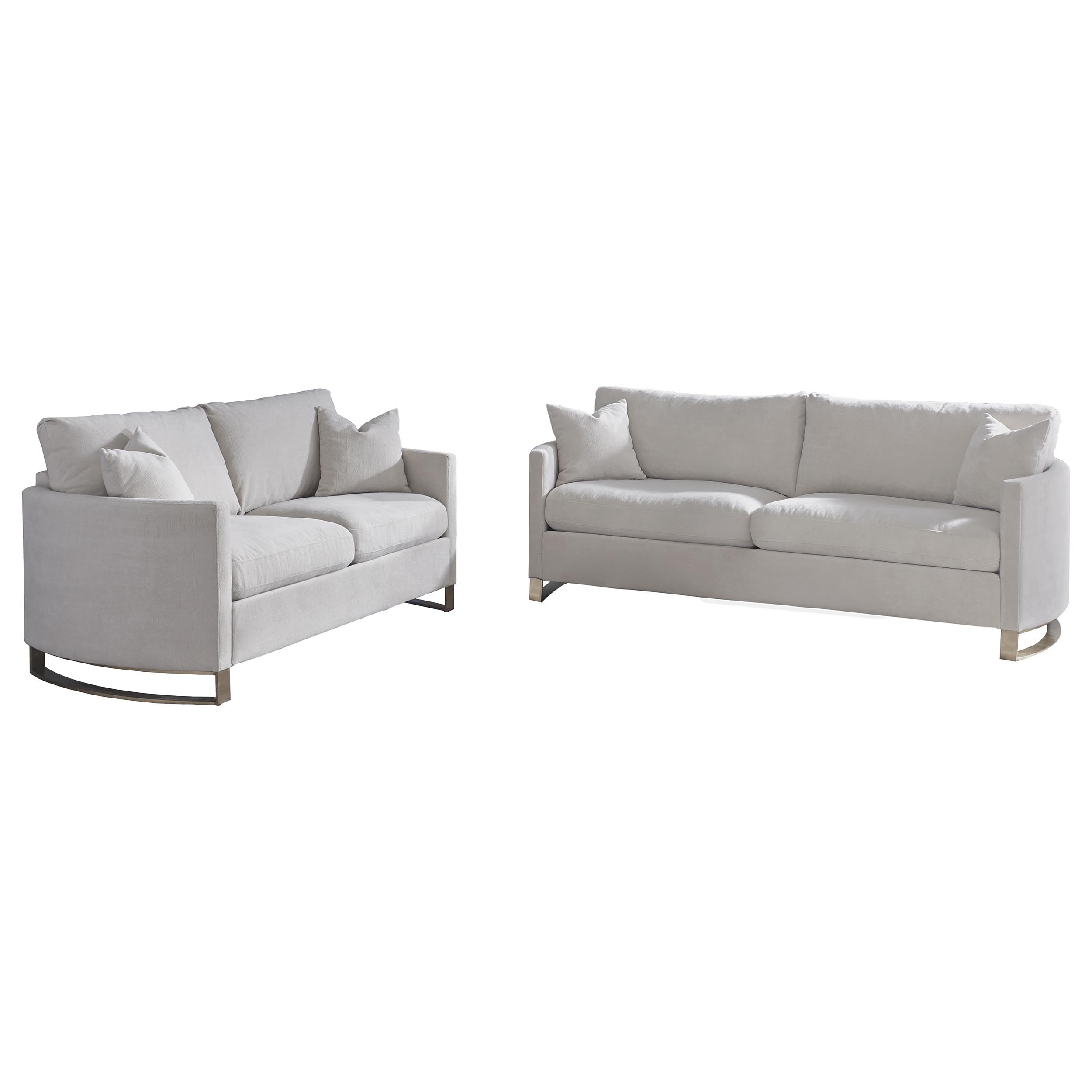 Coaster Home Furnishings - Corliss - 2-Piece Velvet Upholstered Sofa and Loveseat Set with Arched Arms - Contemporary - Living Room - Beige - 508821-