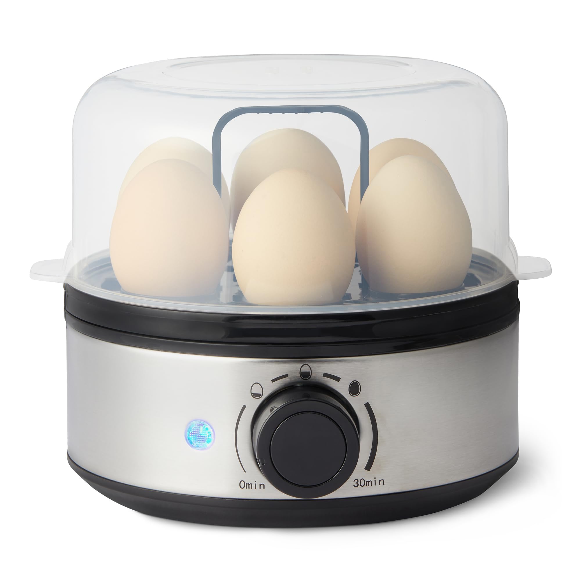 Amazon Basics Electric Egg Cooker, Boiler and Poacher, 7-Egg Mini, Black