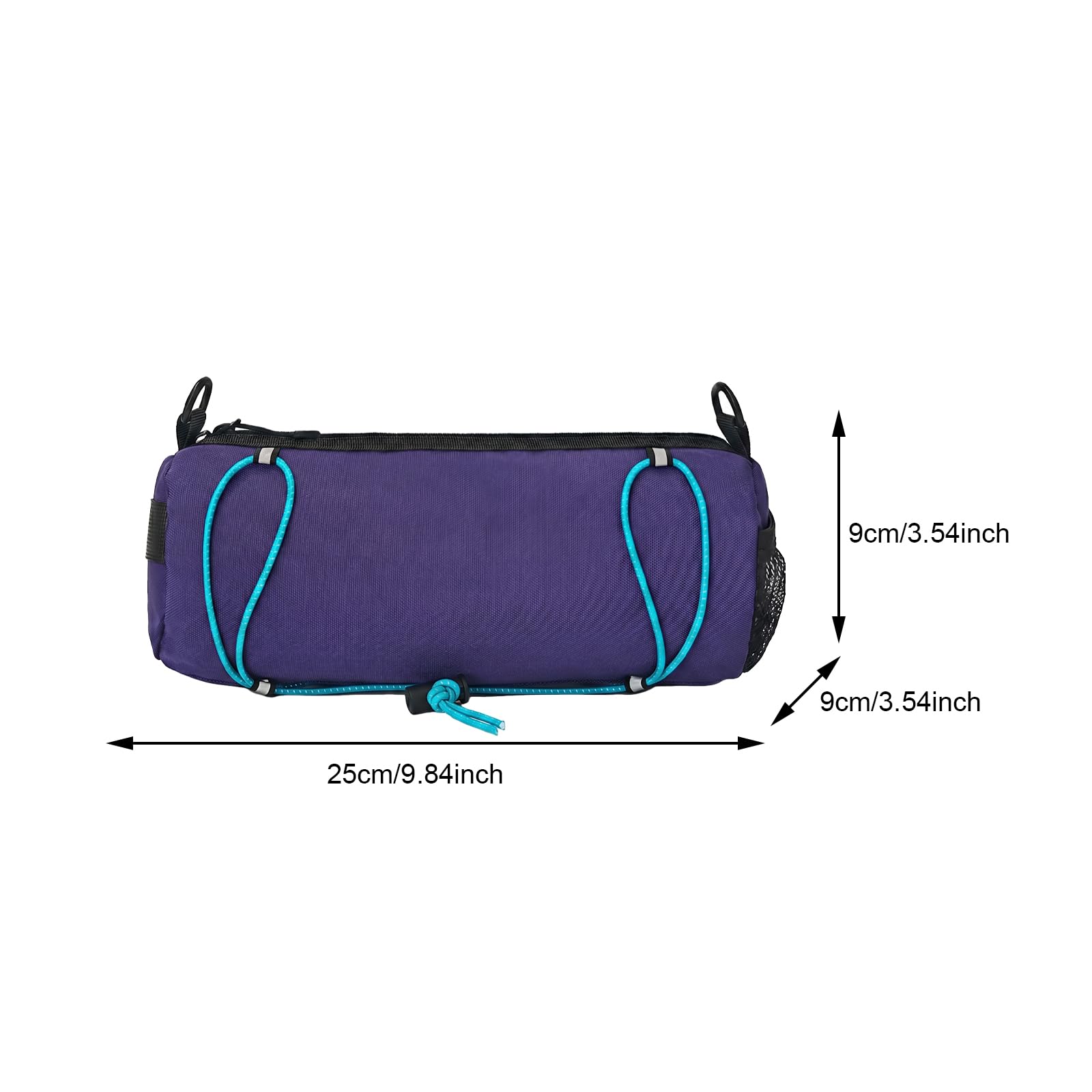 Bolsa para manillar de bicicleta de nailon impermeable para bicicleta de carretera, bicicleta de montaña, bicicleta eléctrica, 25 x 9 x 9 cm