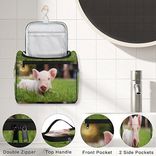 Miniatura 3 de Lindo bolso de aseo colgante de flamenco para hombres y mujeres, organizador de maquillaje cosmético de viaje, resistente al agua, estuche de lavado