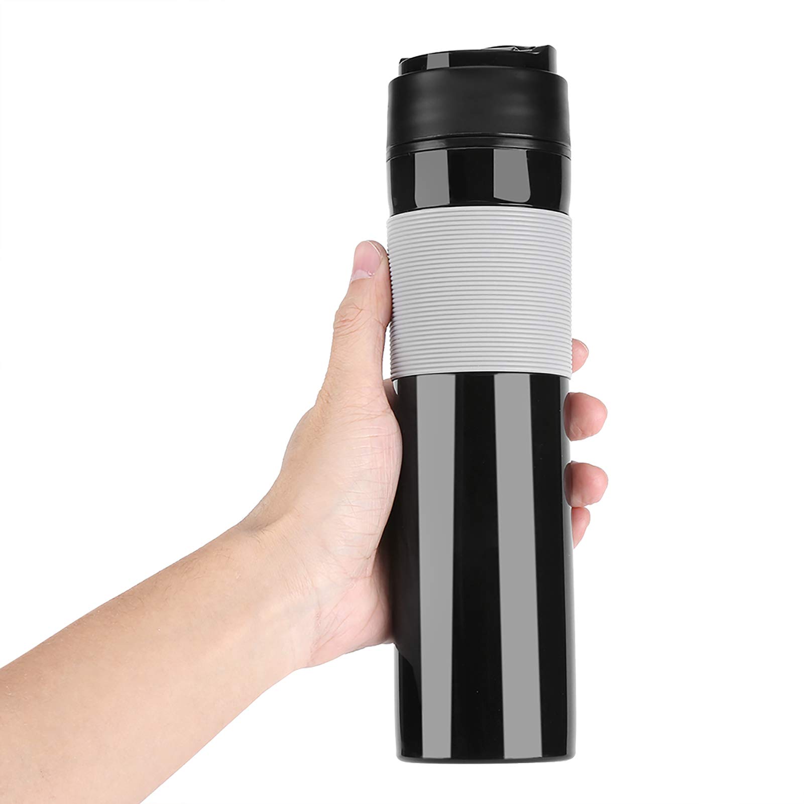 Macchina per Caffè Portatile Espresso French Press da 350 Ml - Macchina da Viaggio a Pressione Manuale (Nero)