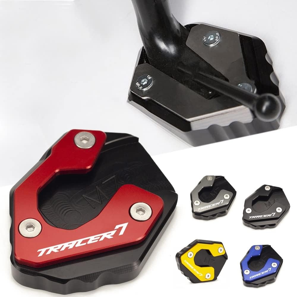DEHIWI for Ya&maha Tracer 7 7GT 2021 Motorcycle Foot Support Side Stand Cover CNC Support Plate Enlarger Pad Extension Pad Anti Slip (Color : G)