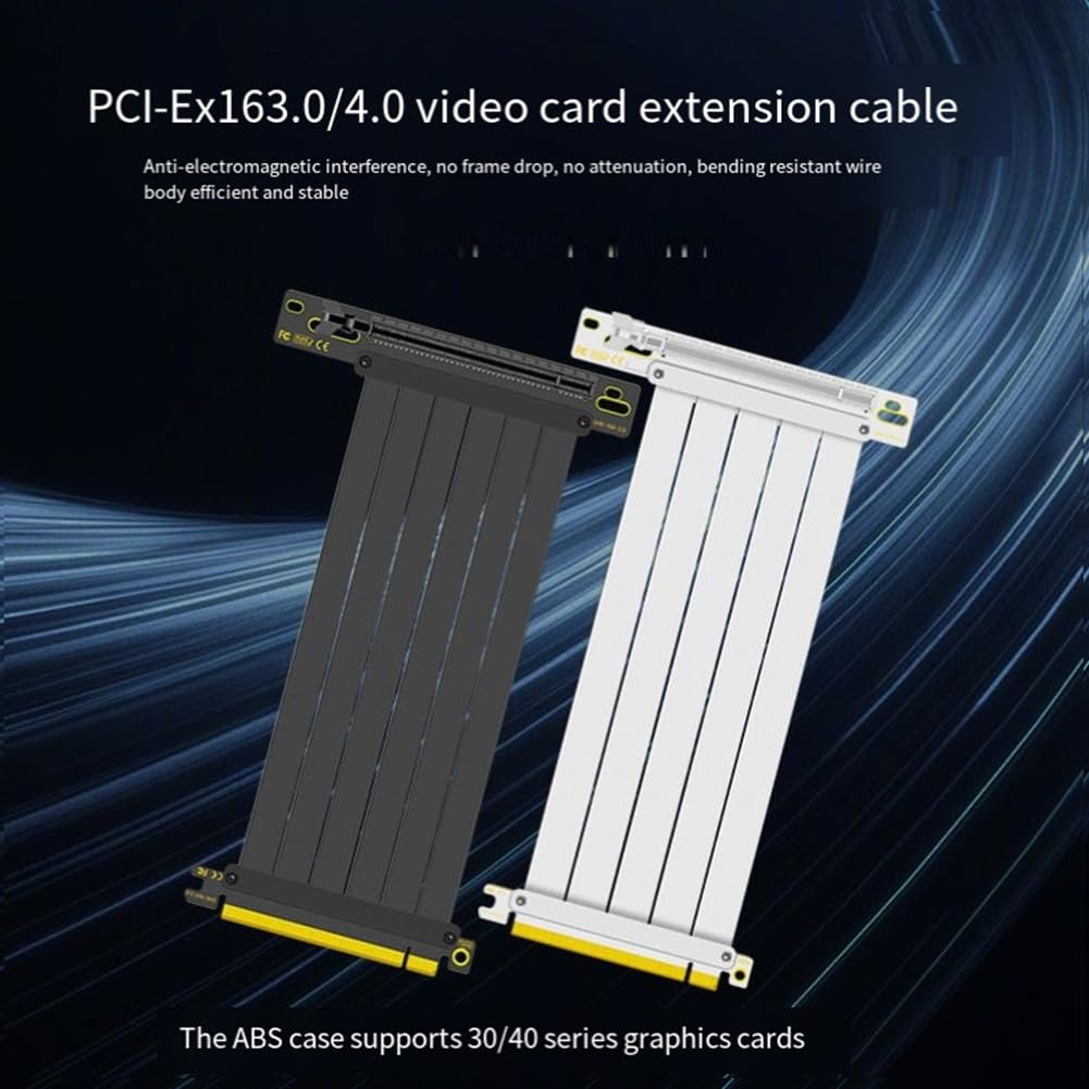 L-Z3 GPU, pionowy zestaw wsporników montażowych, PCIe 4.0 X16, kabel riser 200 mm, uchwyt montażowy kierownicy karty graficznej, czarny