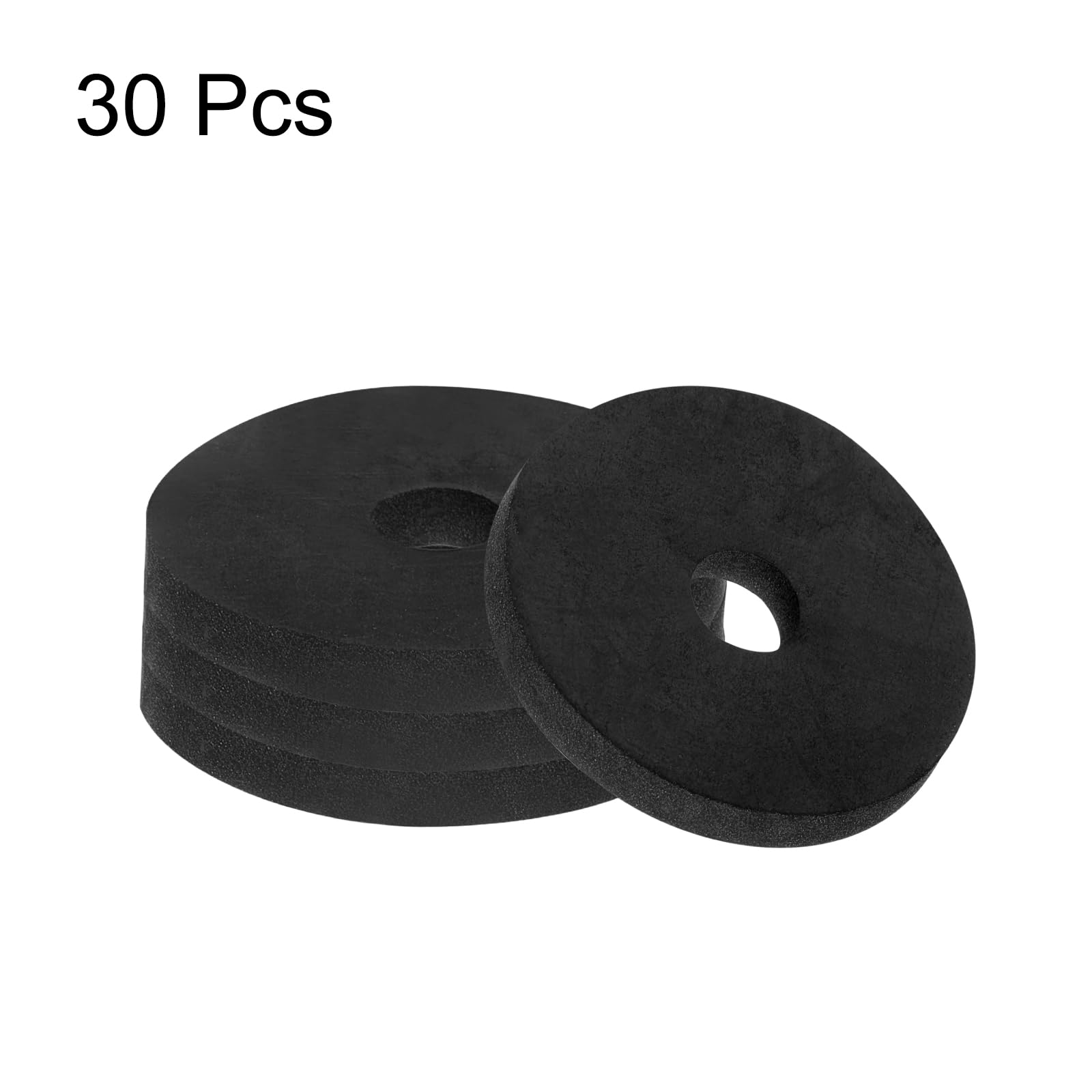 QUARKZMAN Gumowe podkładki dystansowe 25 mm AD 6 mm ID 3 mm wysokość okrągłe tłumiki wibracji gumowe tuleje oczka, grube gumowe podkładki do domu, samochodu, akcesoria do domu, samochodu, 30 szt