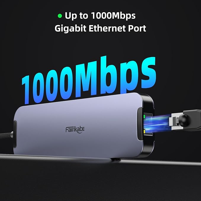 Hub USB C con HDMI 4K60Hz, DisplayPort, Ethernet, PD y Lector de Tarjetas miniatura 4