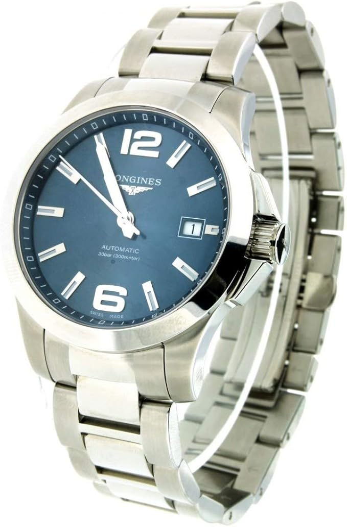 longines conquest automatic blue dial