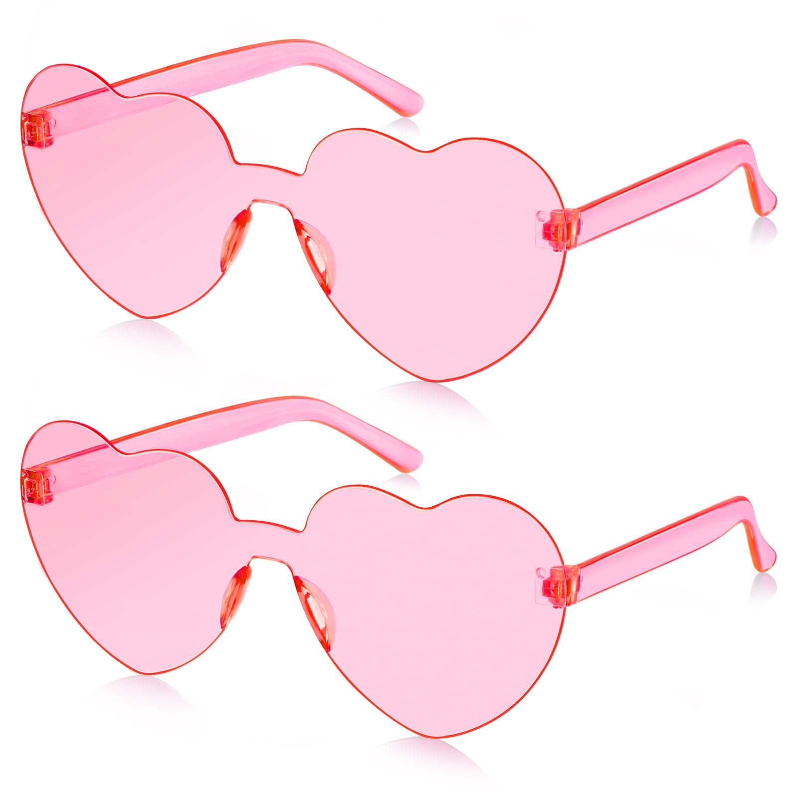 SelfTek Gafas Corazón, 10 Pares Gafas De Sol Divertidas, Gafa Carnaval Divertidas Sin Bordes, Hippy Gafa De Corazon para Fiestas, Carnaval, Cumpleaños, Fotos