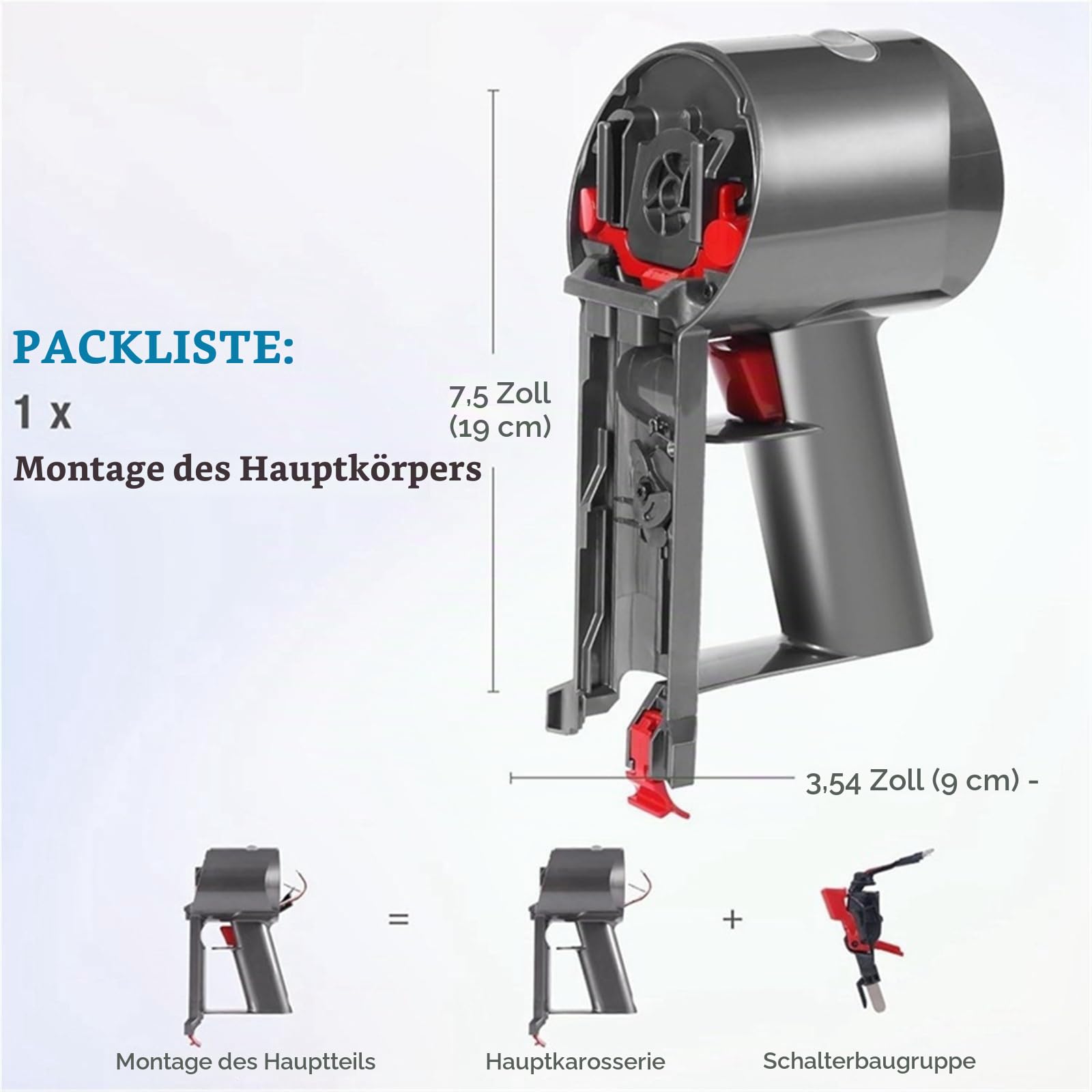 Staubsauger-Hauptkörper-Reparatursatz, Gehäuse-Ersatz, Kompatibel for Dyson V8 SV10