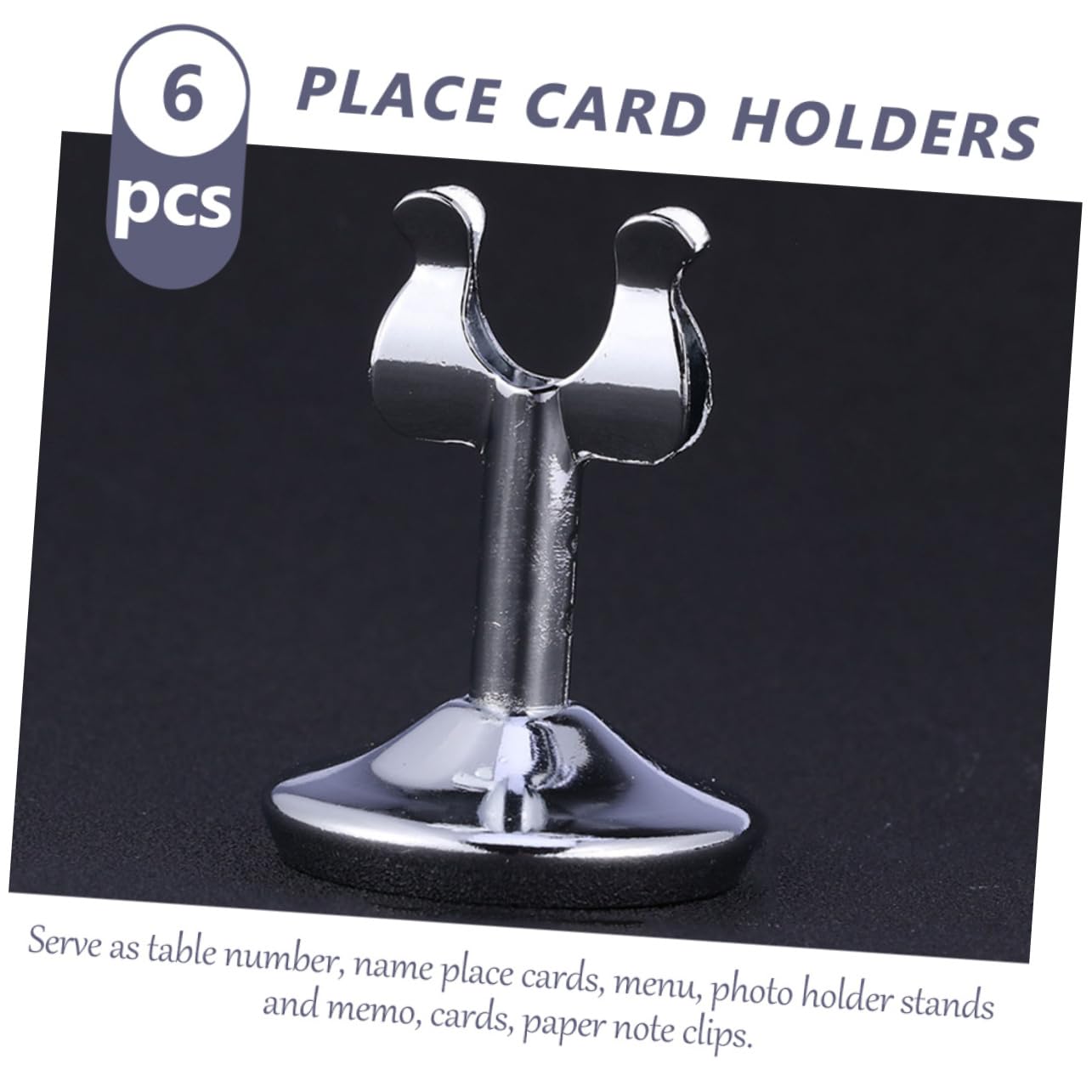 Gogogmee 6Pcs U Shaped Table Card Holders Multi Function Number Stands for Weddings Parties Events Showers More Table Accessory