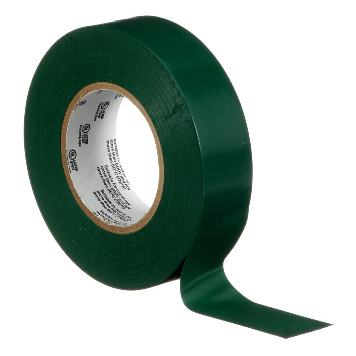 3M Temflex Winylowa taśma elektryczna 165, zielona, 15 mm x 10 m, 100 rolek/obudowa