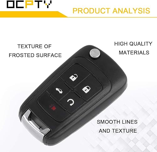 Miniatura 3 de OCPTY - Carcasa de repuesto para mando a distancia sin llave, sin cortar para GMC TerrainBuickChevrolet Series OHT01060512 5461A-01060512 13500221