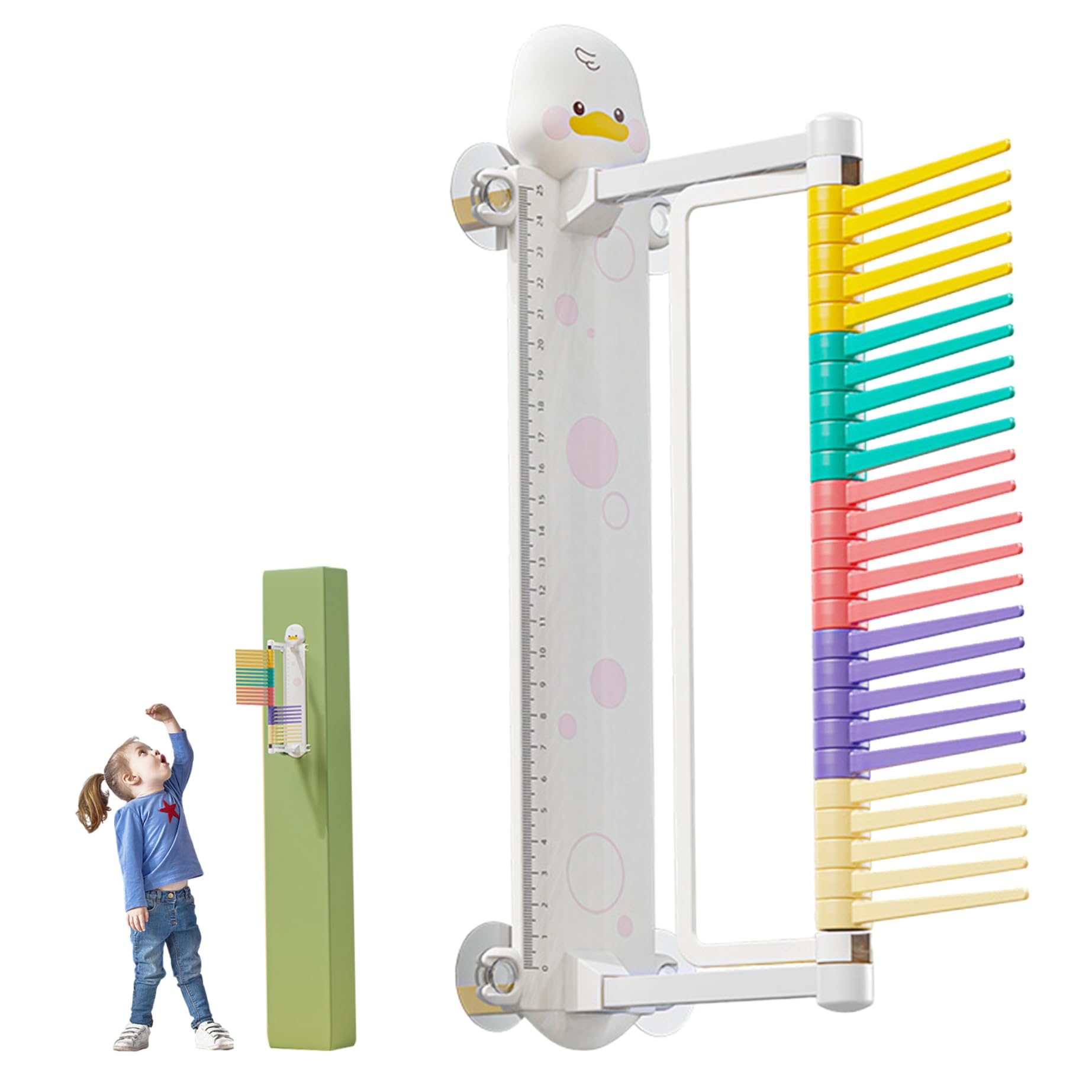 Vertikaler Jump -Tester für Kinder Cartoon Entenwand montiert vertikaler Sprungtrainer Angerufene vertikale Sprungmessungsinstrument für Kindergarten, vertikaler Jump -Tester, vertikale Sprungmessung