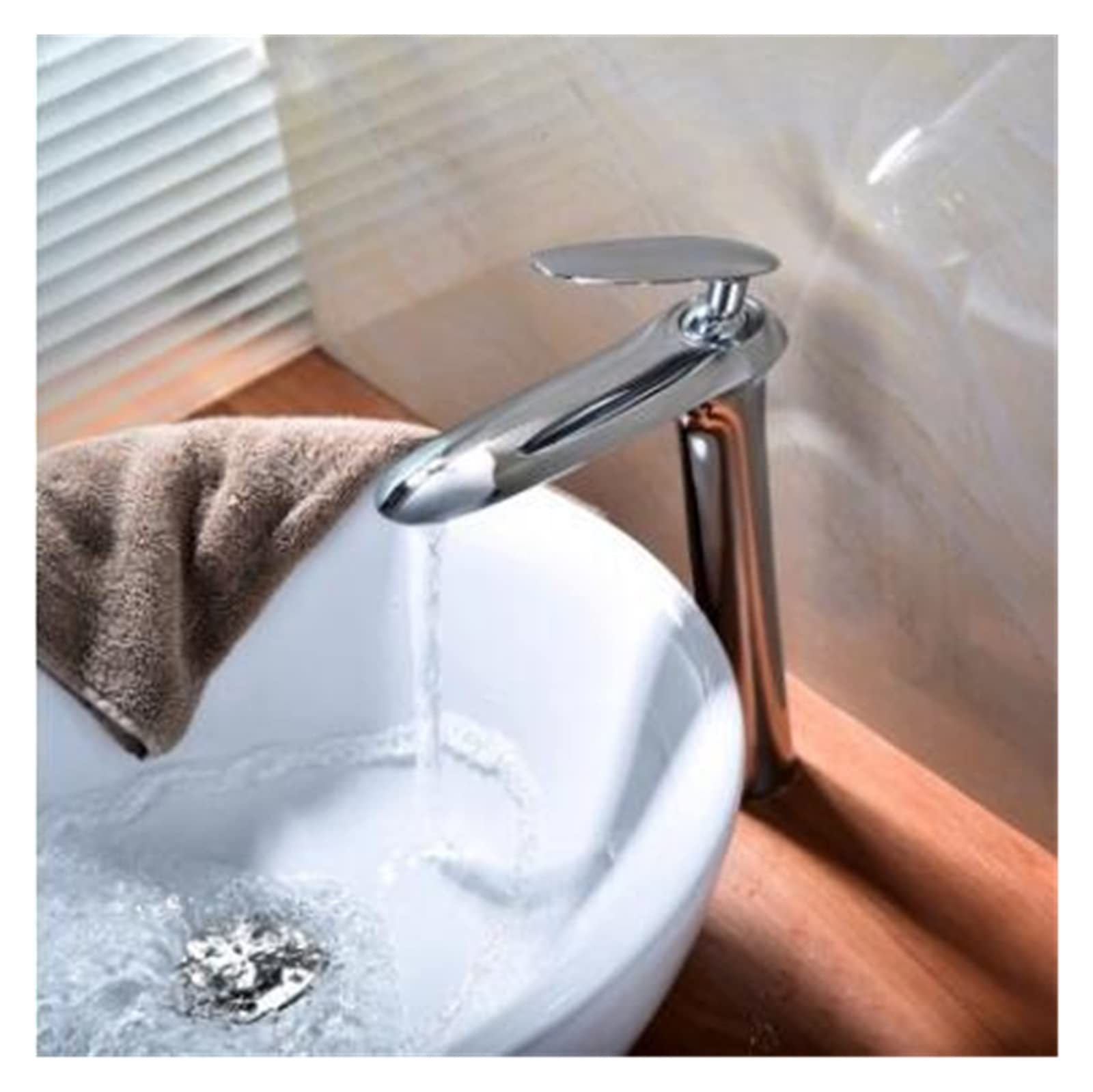 Mitigeur évier de toilette en laiton avec robinet eau chaud froid chrome