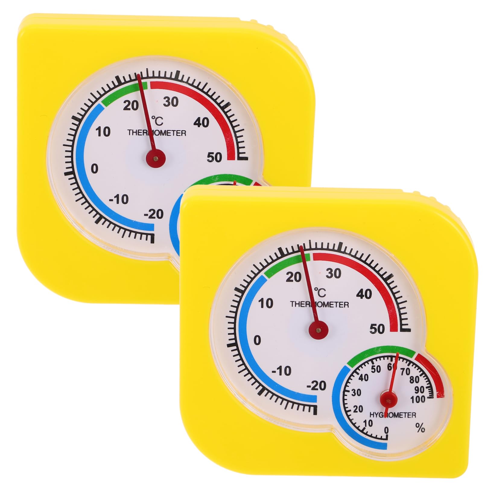 ifundom 2 Pcs High Precision Temperature Humidity Gauge for Wall Mount Desktop for Home Refrigerator and Greenhouse Monitoring