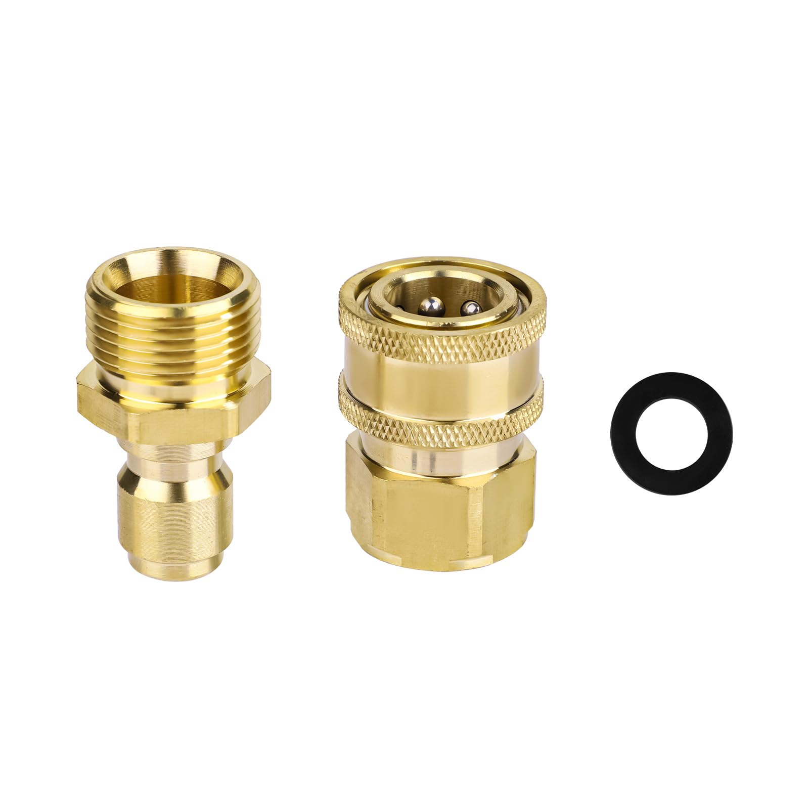 2 Szt. Szybkozlaczka Myjki Cisnieniowej, M22 14mm do 1/4" Zestaw Adapterów do Myjki Cisnieniowej 5000 PSI Szybkozlaczki do Wezy Zlaczka do Pistoletu do Myjki Cisnieniowej Weza Pompy