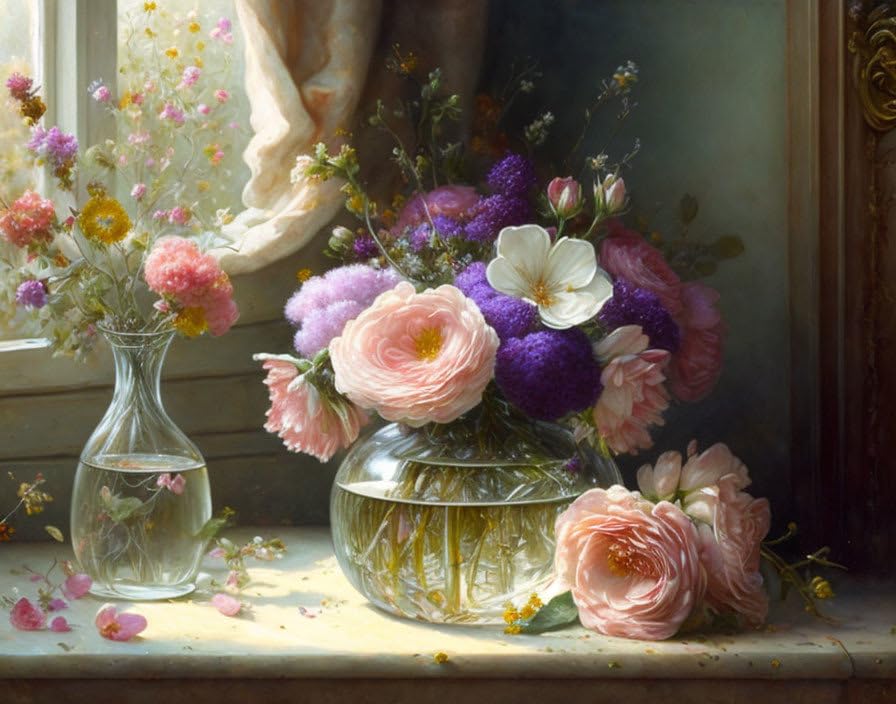 Affiches sur toile sans cadre 58x90 cm fleurs dans un vase pour chambre de SERENDIPITP