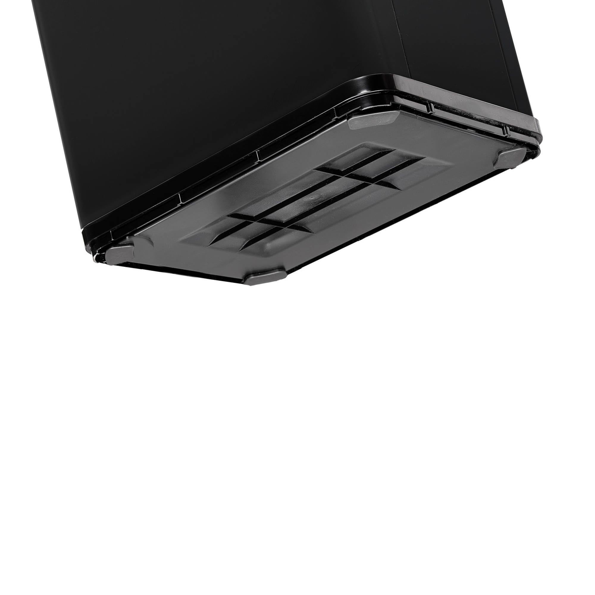 WELL HOME MOBILIARIO & DECORACIÓN Cubo de Basura inteligente para Reciclaje SIN patas, con apertura automática y contacto manual, capacidad 15L+15L, Alto: 60 (x35,5x26cm), Color Negro