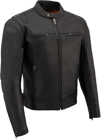 Milwaukee Leather Mens Updated Vented Scooter Jacket