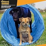Hunde Agility Tunnel - Hundetunnel Spieltunnel Agilitytunnel Hundehöhle inkl Heringe und Transporttasche 300 x 50 cm