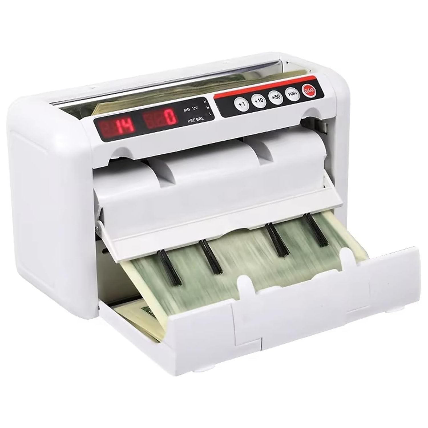 Macchina Conta Banconote Professionale,Macchina Conta Banconote Portatile Ricaricabile,Banconote Multimodale con Doppio Display LED,Macchina Conta Banconote da 999 Pezzi/Min