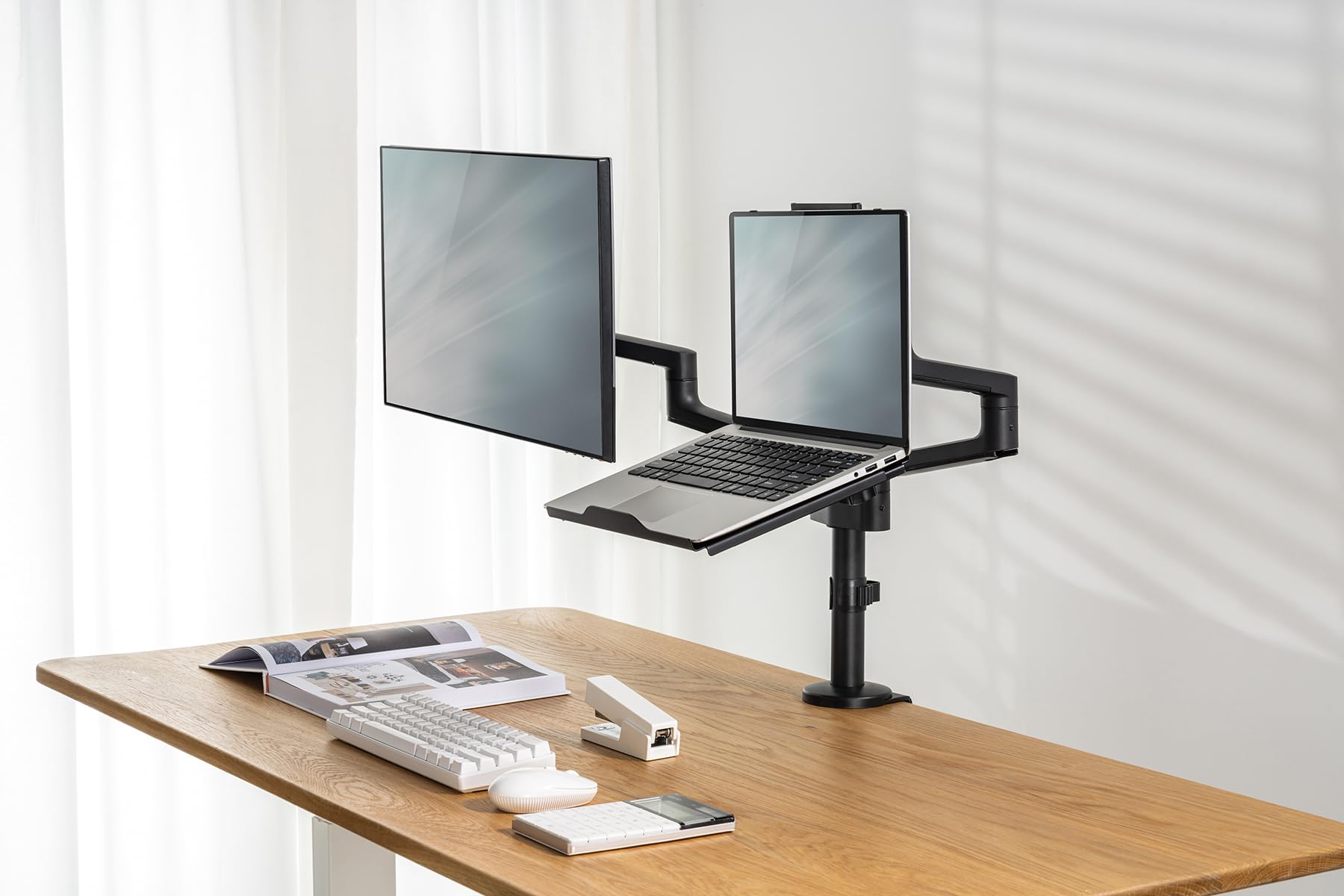 my wall HLA4L - Supporto regolabile per computer portatile, supporto ergonomico per computer portatile, universale, compatibile VESA