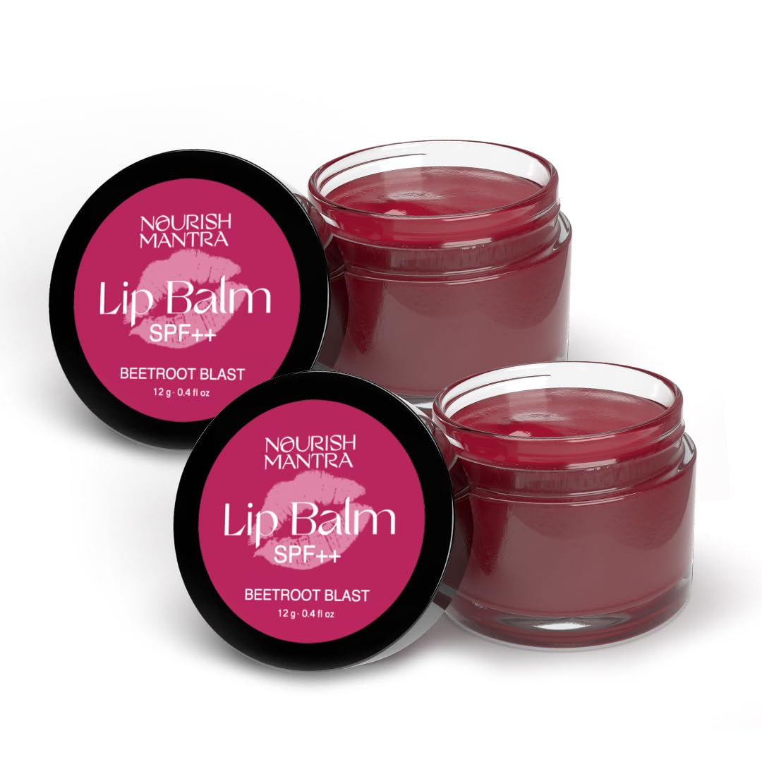 Nourish Mantra Beetroot Blast Lip Balm with SPF/Formulated with Beetroot Extracts, Olive Oil, Shea Butter, Vitamin E, and Avocado Oil/Best for both women and men/ - 12gm (Pack Of 2)-picture-36