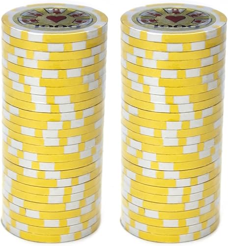 Vista 21 de Brybelly Hi-Roller - Chip de póquer pesado compuesto de arcilla de 0.49 oz, paquete de 50 Morado ($500 Purple)