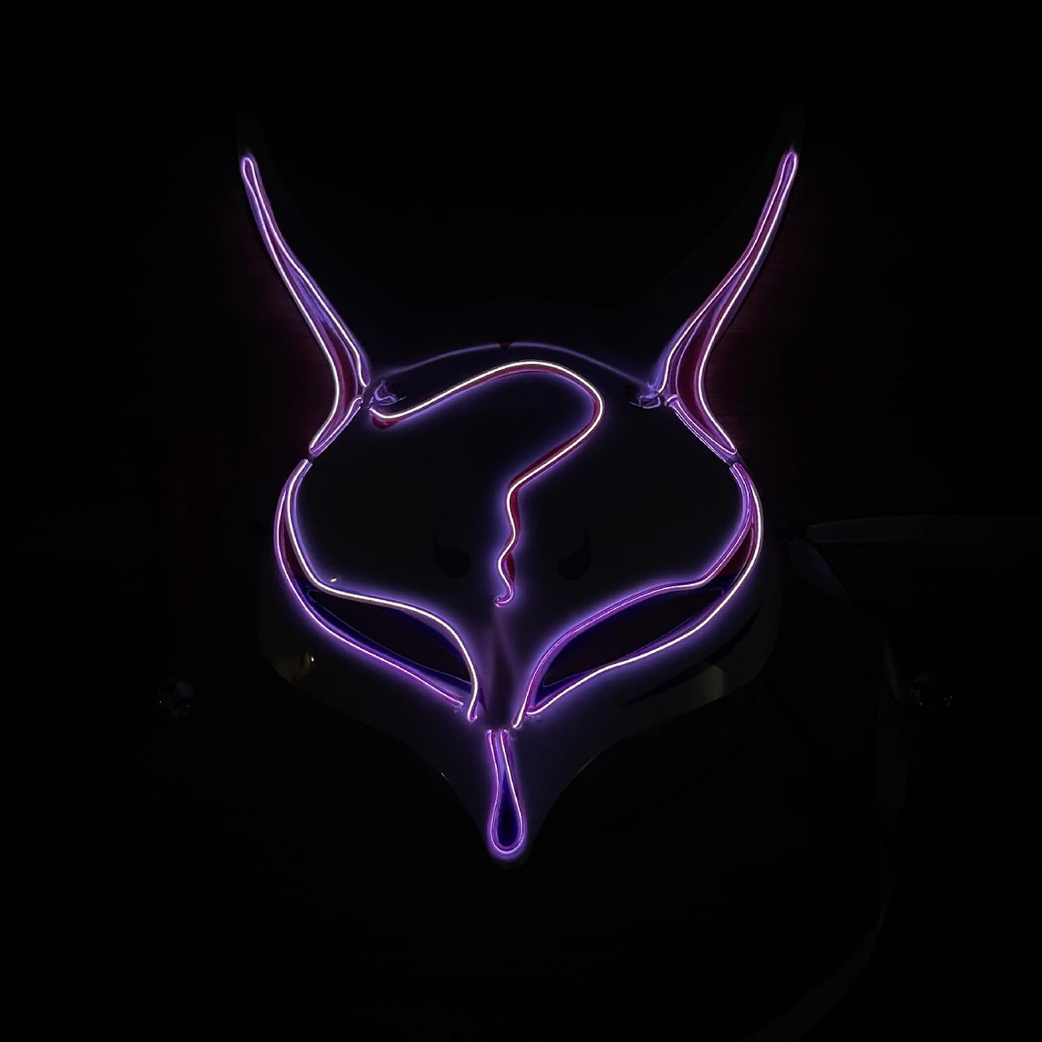 Halloween Fox Purge Mask - LED Light Up Glow Mask for Festival Party Gifts, Purge costumes for Women Adults