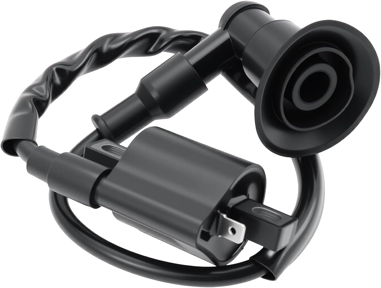 Ignition Coil Kit Fit for Polaris Scrambler 50 90 with Starter Relay Solenoid and Throttle Cable 0450471 for Polaris Sportsman 90, Predator 50 90 ATV Parts 2001-2006