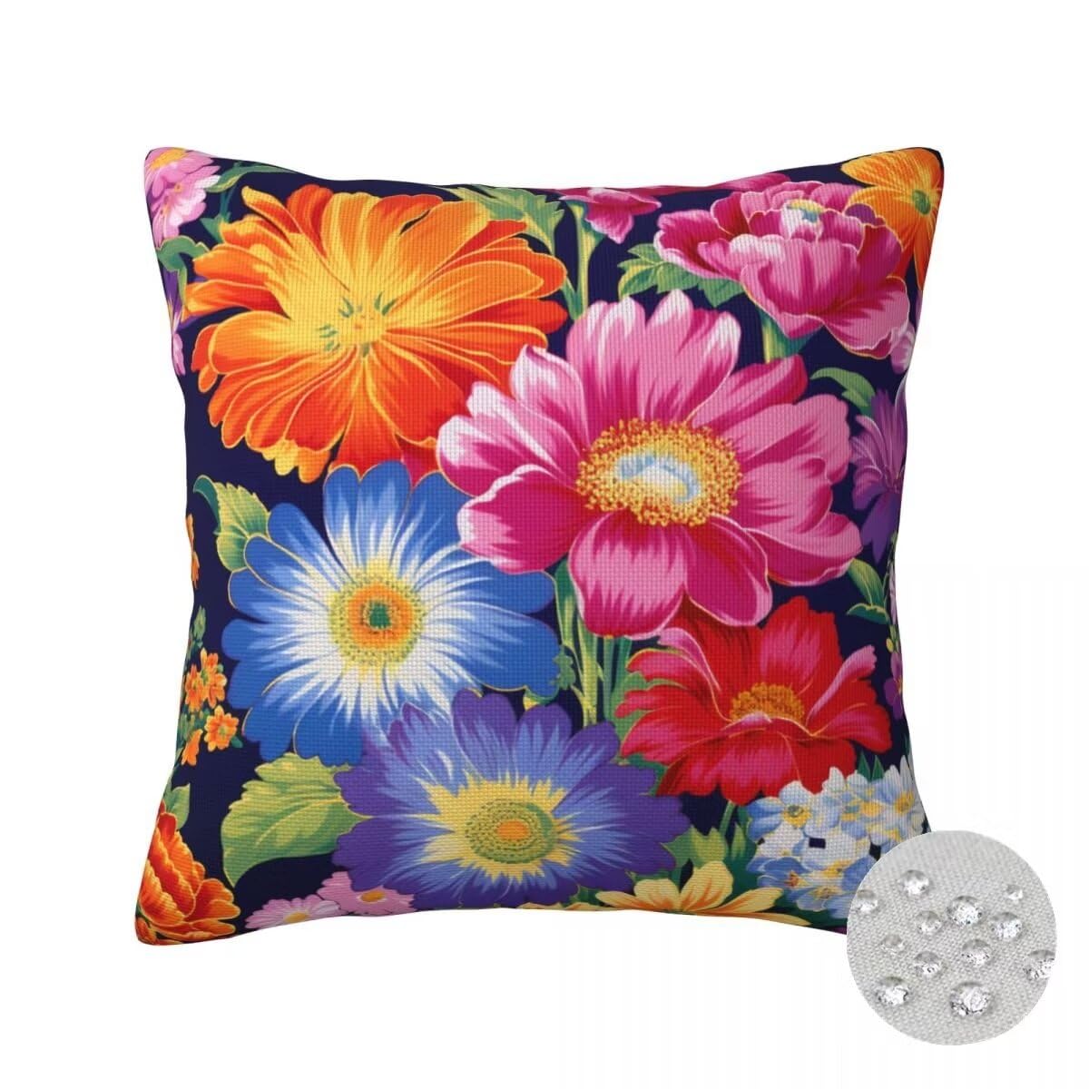 Housse de coussin extérieur imperméable 50x50 lot de 2 coloré pour protéger vos chaises de jardin