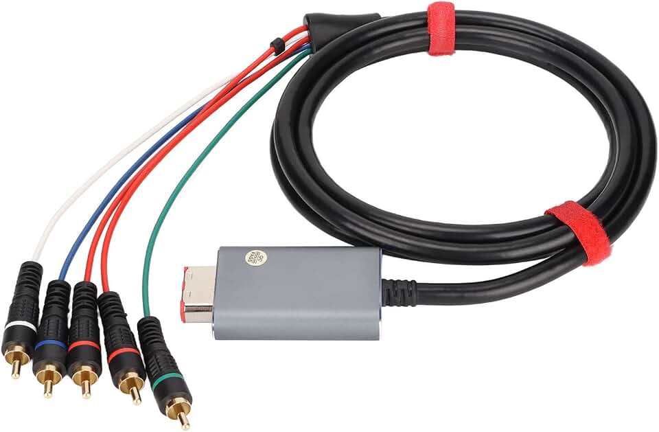 Cabo de Vídeo Componente de Alta Definição YPbPr para Resoluções Plug and Play 480p 576i