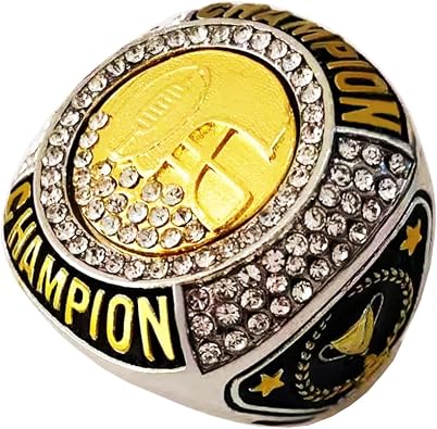 Football Champion Ring - Fantasy Football Championship Trophy Ring FFL WINIER MVP Collectible Gift sz 11, Just ring