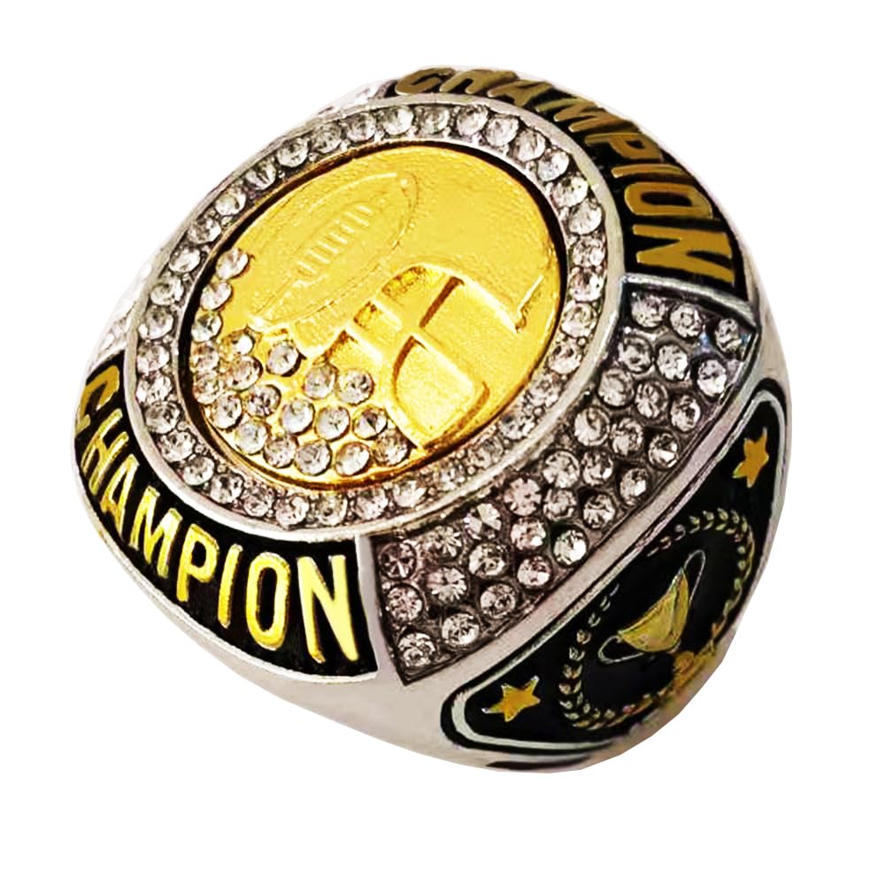 CXXCG Football Champion Ring - Fantasy Football Championship Trophy Ring FFL WINIER MVP Collectible Gift (sz 11, Just ring)