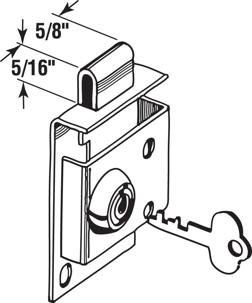 Prime-Line S 4049 5/16 In. Bolt Throw Steel Brass-Plated Mailbox Lock with Offset Keyway (Single Pack)