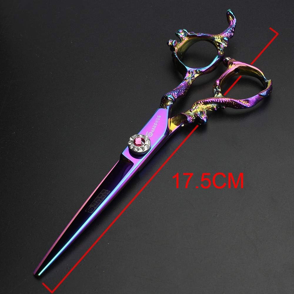 Purple Professional Hairdressing Scissors Hairdresser Hairstylist Cutting Hair & Thinning Hairdressing Scissor (6-inch 2pc)