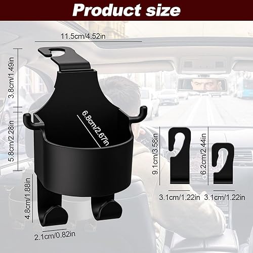 Miniatura 5 de Gancho multifuncional para respaldo del asiento del automóvil, 2024 nuevo 3 en 1 gancho de automóvil para asiento trasero de automóvil para