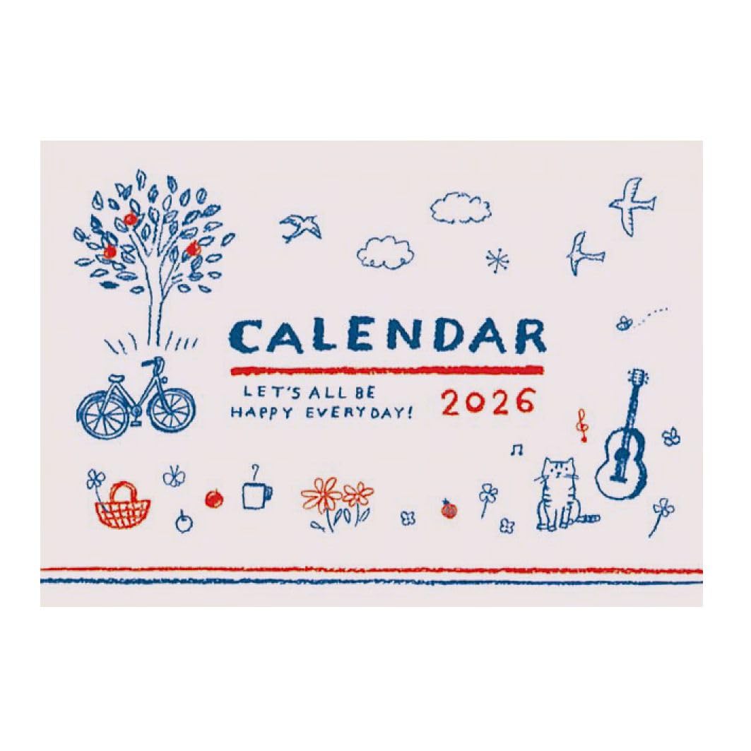 Amazon.co.jp: 2026年 イラストライフカレンダー 壁掛けタイプ CK-2605