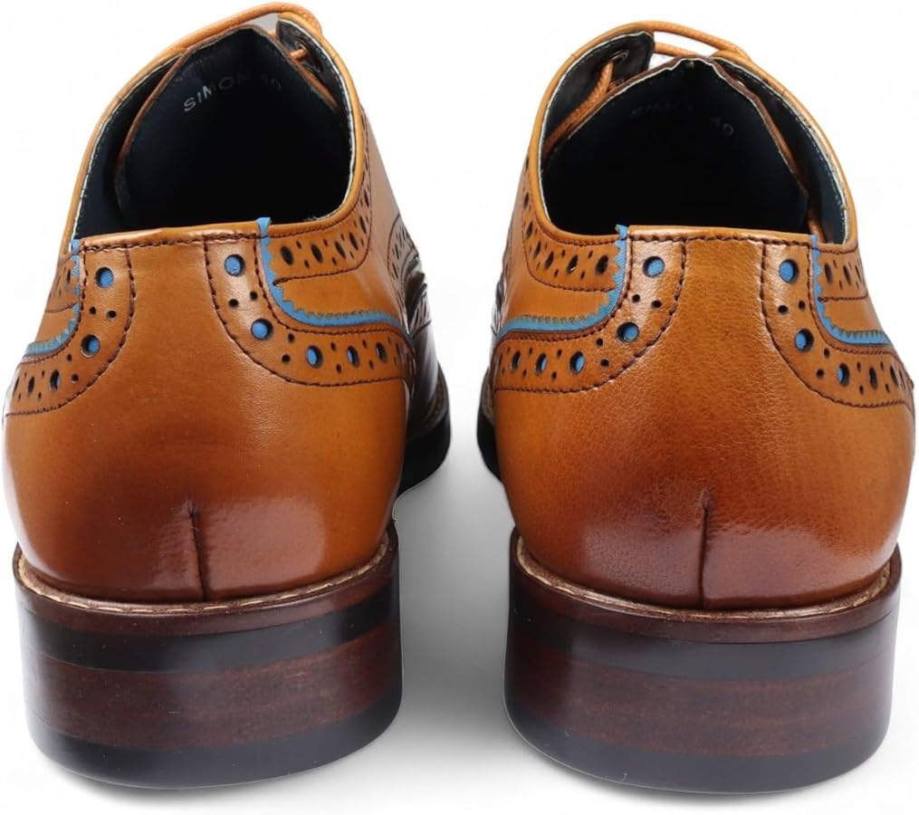 Amazon.com | Men's Brown Brogue Leather Classic Dress Shoes- Simon | Oxfords Amazon.com | Men's Brown Brogue Leather Classic Dress Shoes- Simon | Oxfords