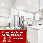 4Inch LED Recessed Gimbal Pot Light with Junction Box, 9W 950LM Dimmable IC Rated 180° Rotatable Ceiling Light, 5CCT Adjustable Color 2700K to 5000K, ETL Energy Star (White, 20 Pack)