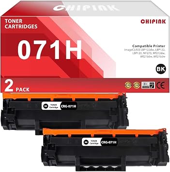 071H 071 H Toner Cartridge Replacement Compatible for 071 High Capacity Toner CRG071H 5646C001 for Imageclass LBP122dw LBP122 LBP120 MF270 MF273dw MF272dw MF275dw Printers 2 Black