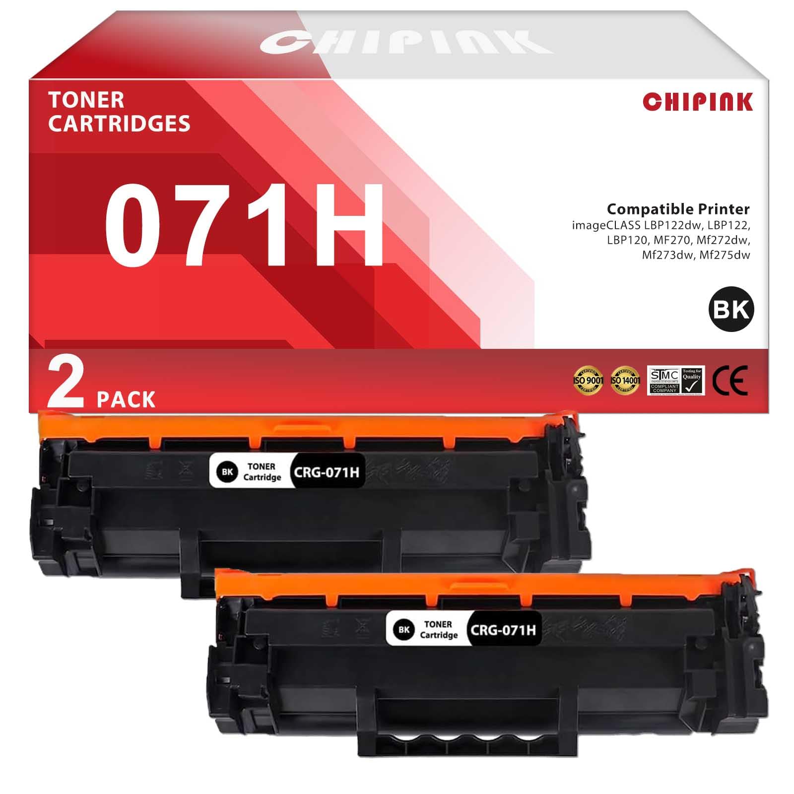 Chipink 071H 071 H Toner Cartridge Replacement Compatible for 071 High Capacity Toner CRG071H 5646C001 for Imageclass LBP122dw LBP122 LBP120 MF270