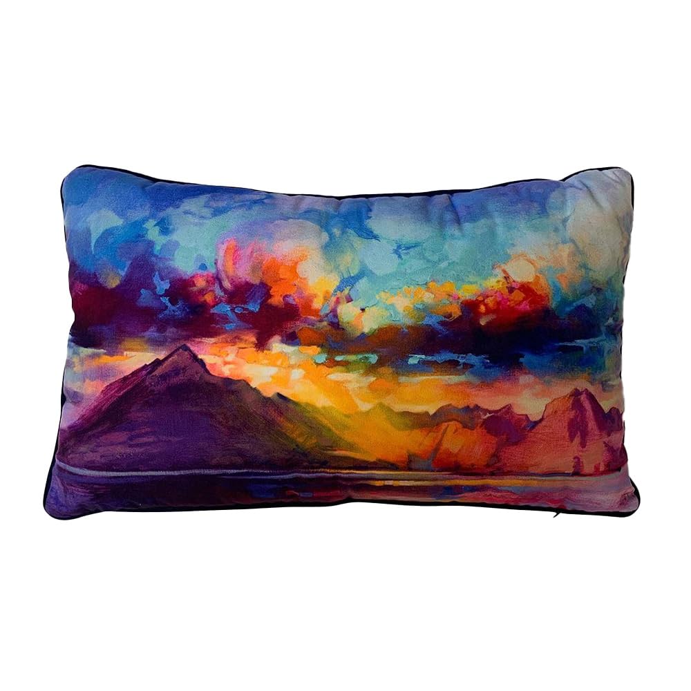 Scott Naismith Multicoloured Cuillins Ridge Filled Cushion (33Cm X 53Cm) (Multicoloured)