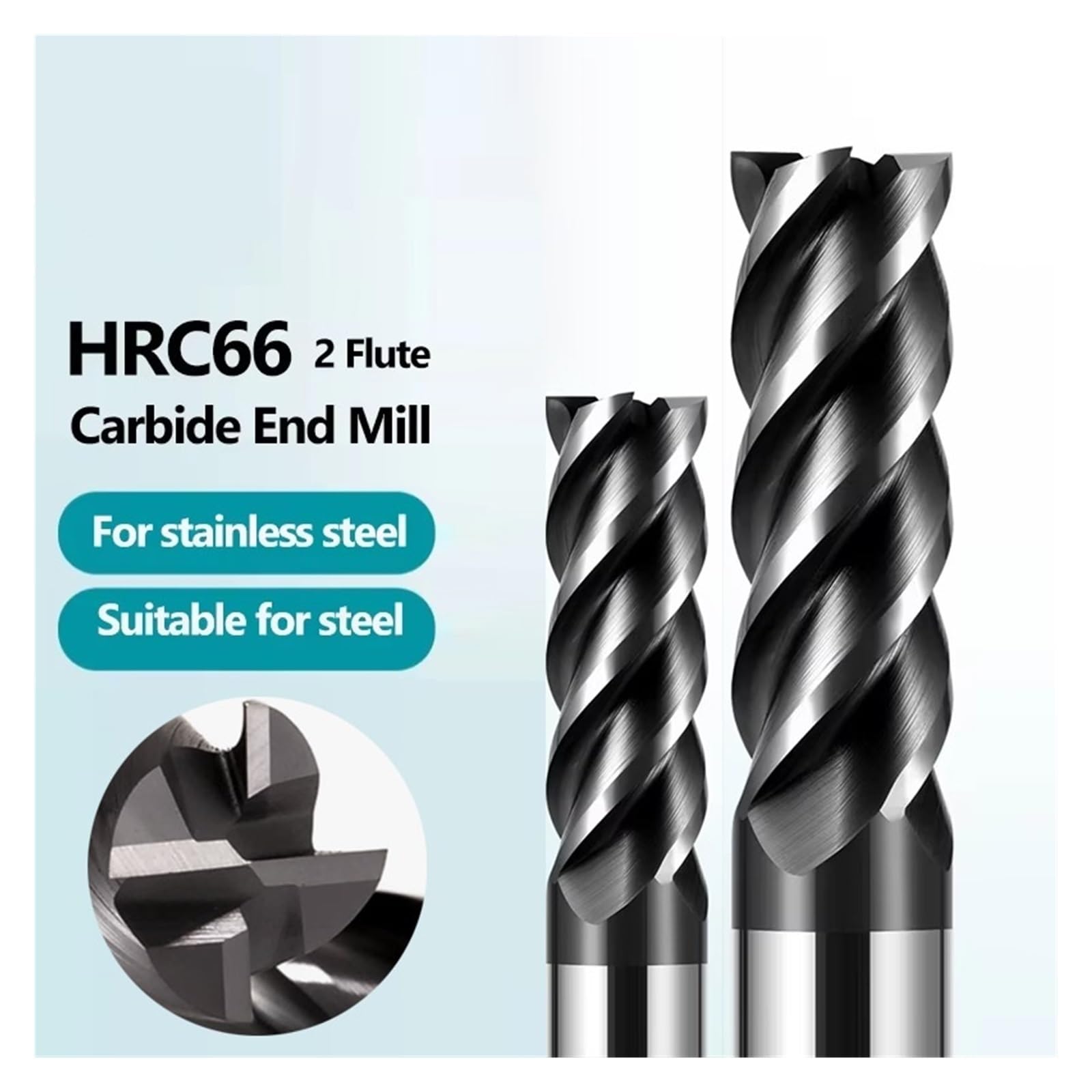 Fresa De Extremo Carburo CNC HRC66, Cortador Alargador, Herramienta Mecanizado Acero Y Metal 4 Flautas, 1-20MM, 1 Ud(8.0x30x8Dx75L)