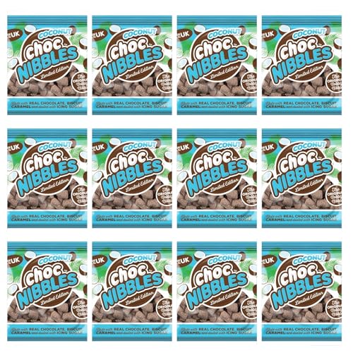 Coconut Choc Nibbles 150g Share Bags Full Box of 12 | Chocolate Coconut Bites - By Sweet Dreams
