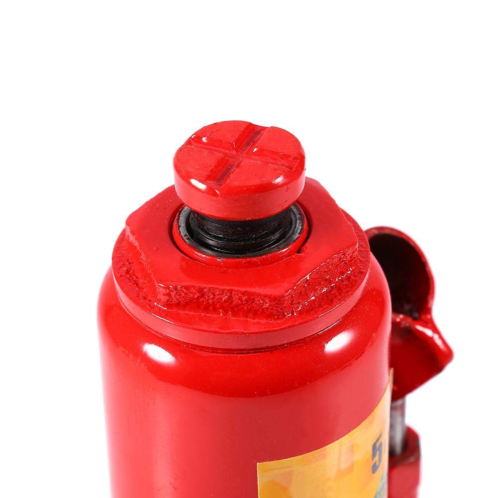 Cric idraulico portatile 5 tonnellate per auto furgoni barche camion cric idraulico per carrello in acciaio resistente rosso