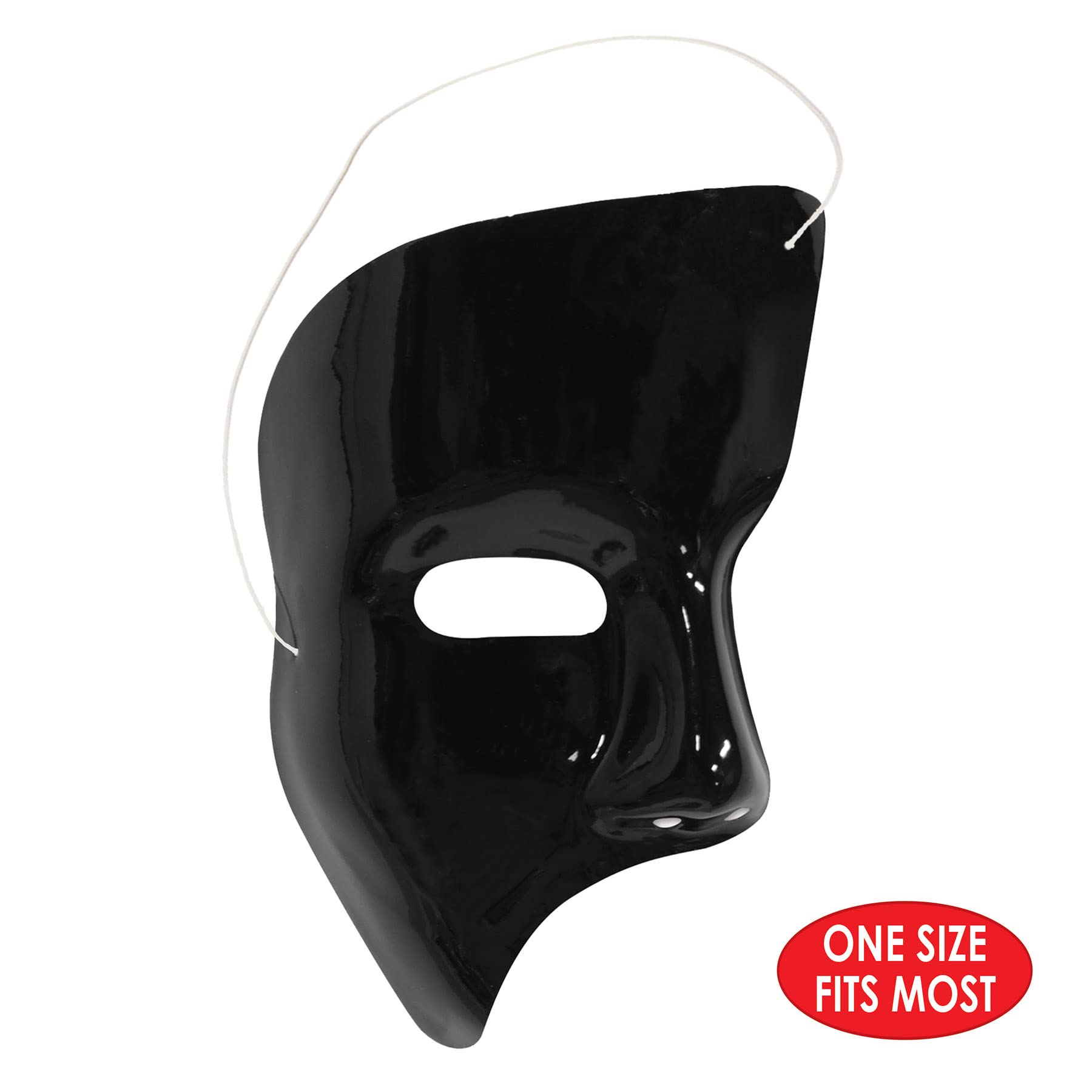 Beistle 60820-BK Phantom Masks (24 Pack), Black - Image 3