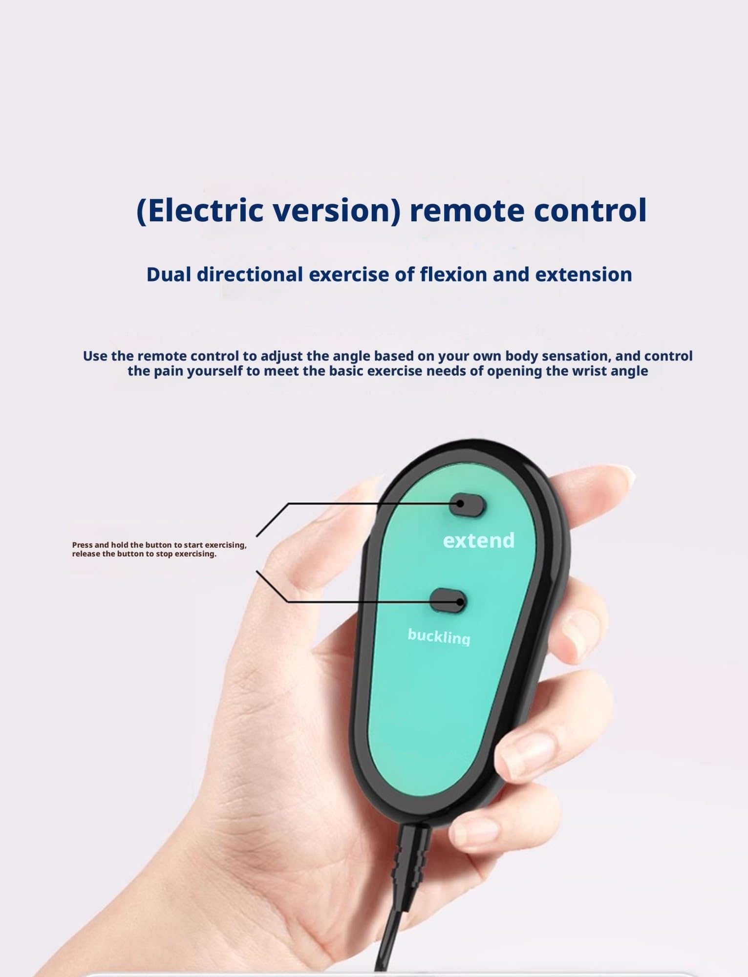 Dispositivo elettrico for la riabilitazione dell'articolazione del gomito, tutore stabilizzatore for gomito post-operatorio regolabile, esercizi ad angolo completo, con stecca for la mano con appoggio